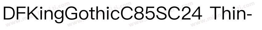 DFKingGothicC85SC24 Thin字体转换